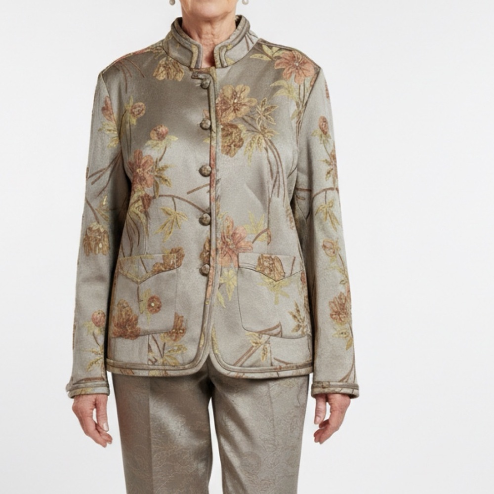 NWT lovely Floral Embroidered Women's blazer Jacket size 20W - Picture 3 of 6